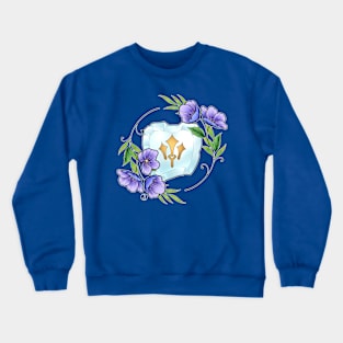 Sage from FF14 Job Crystal with Flowers T-Shirt Crewneck Sweatshirt